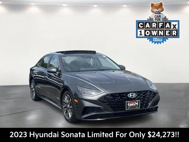 Portofino Gray 2023 Hyundai Sonata Sedan Front-Wheel Drive 8-Speed Automatic