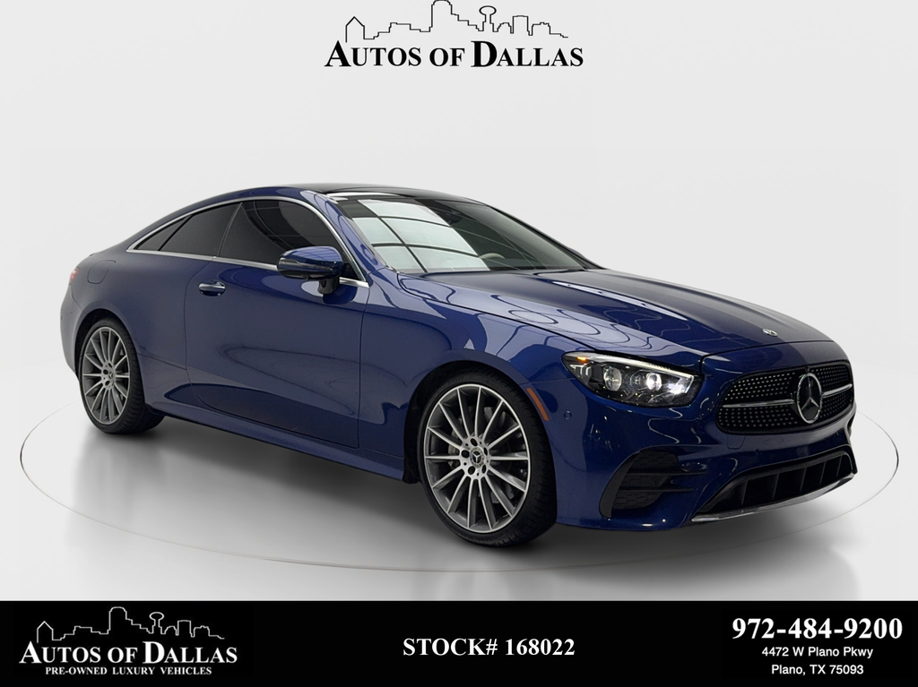 Brilliant Blue Metallic 2021 Mercedes-Benz E-Class Coupe Rear-Wheel Drive 9-Speed Automatic