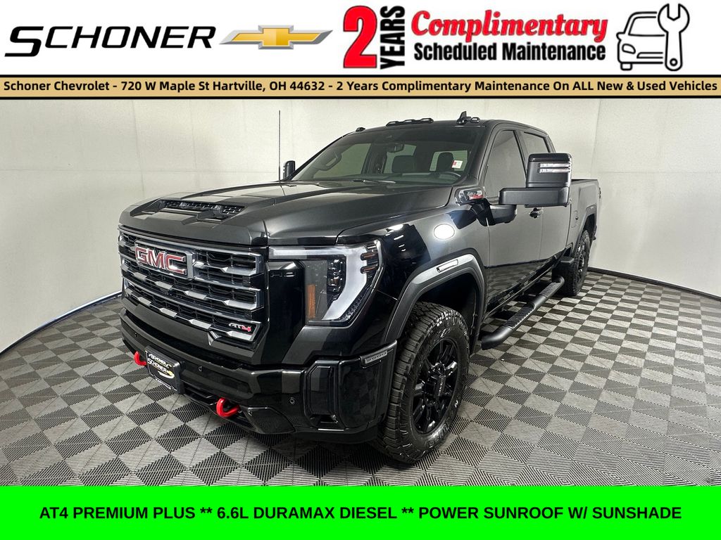 Onyx Black 2025 GMC Sierra 3500HD Pickup Truck Four-Wheel Drive 10-Speed Automatic