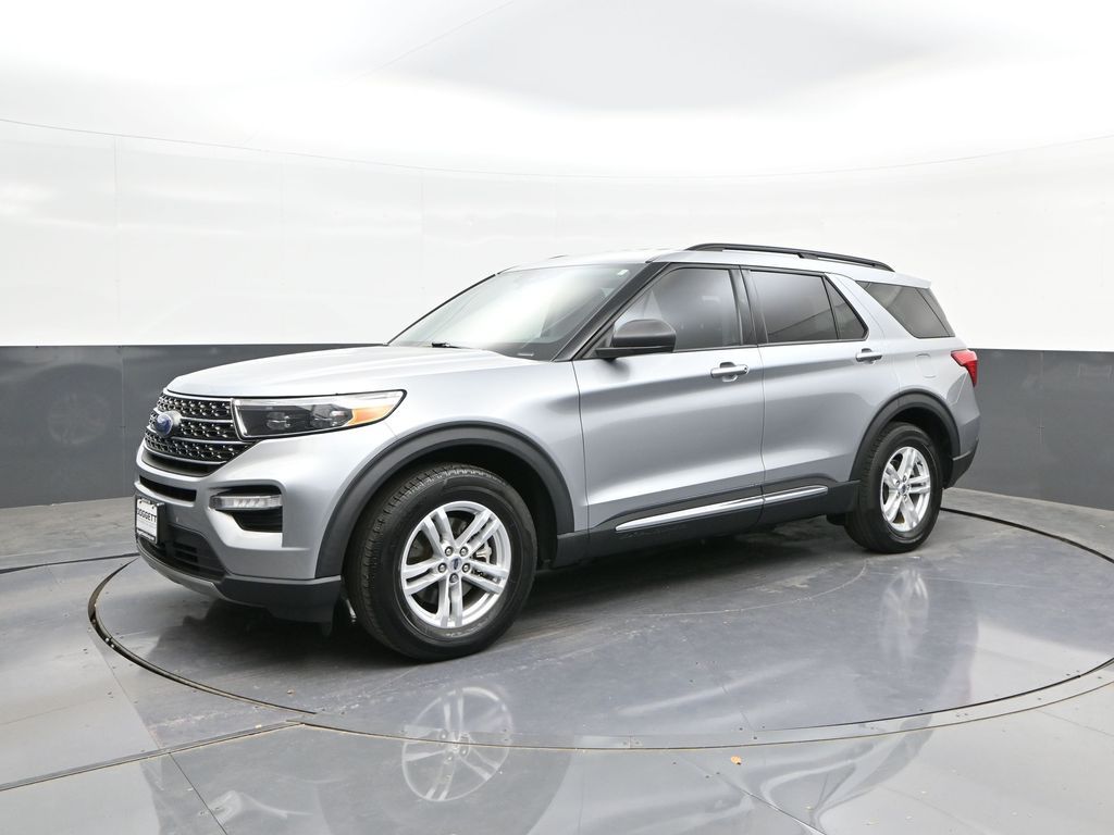Silver Metallic 2022 Ford Explorer XLT RWD SUV / Crossover Rear-Wheel Drive Automatic