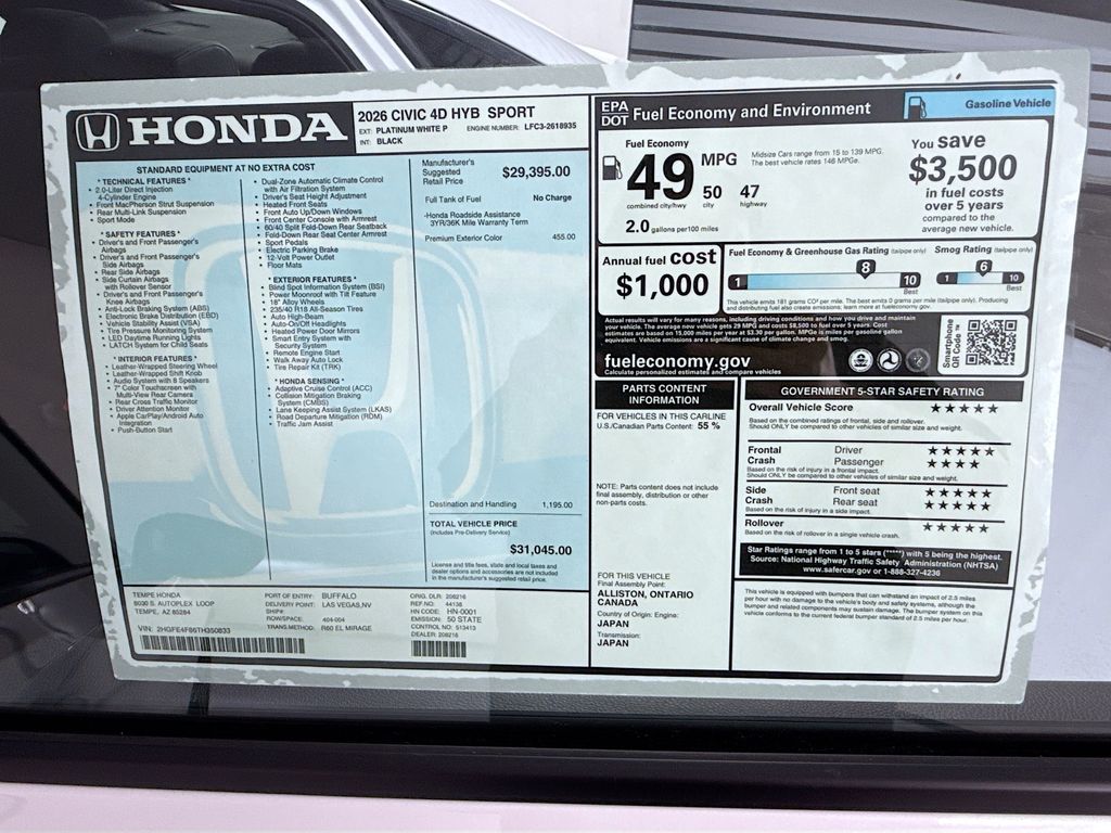 Thumbnail: 2026 Honda Civic - 9