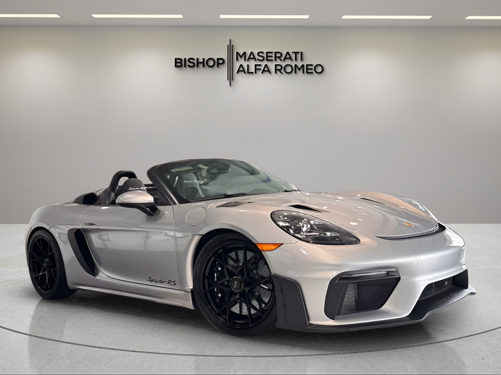 GT Silver Metallic 2025 Porsche 718 Boxster Spyder RS RWD Convertible Rear-Wheel Drive 7-Speed Automatic