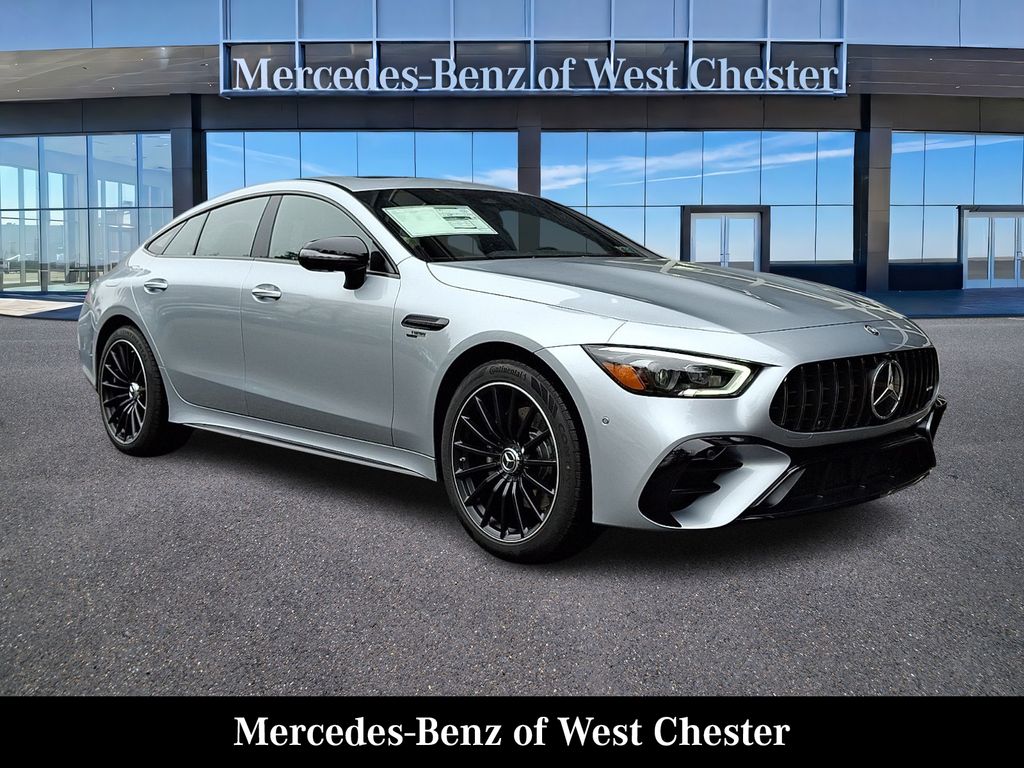 cirrus silver metallic 2026 Mercedes-Benz AMG GT 43 4MATIC Coupe All-Wheel Drive 9-Speed Automatic