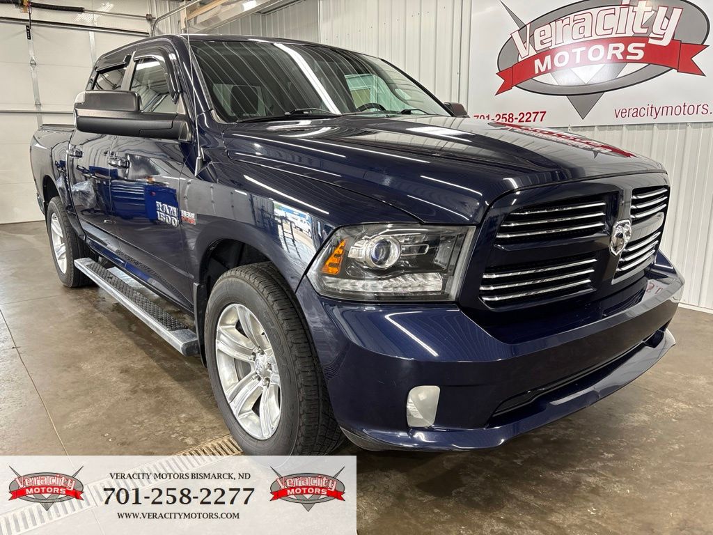 True Blue Pearlcoat 2017 RAM 1500 Pickup Truck Four-Wheel Drive 8-Speed Automatic