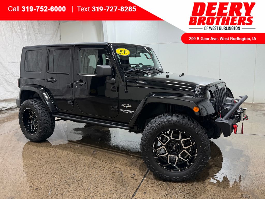 Black Clearcoat 2010 Jeep Wrangler Unlimited Sahara 4WD SUV / Crossover Four-Wheel Drive 4-Speed Automatic