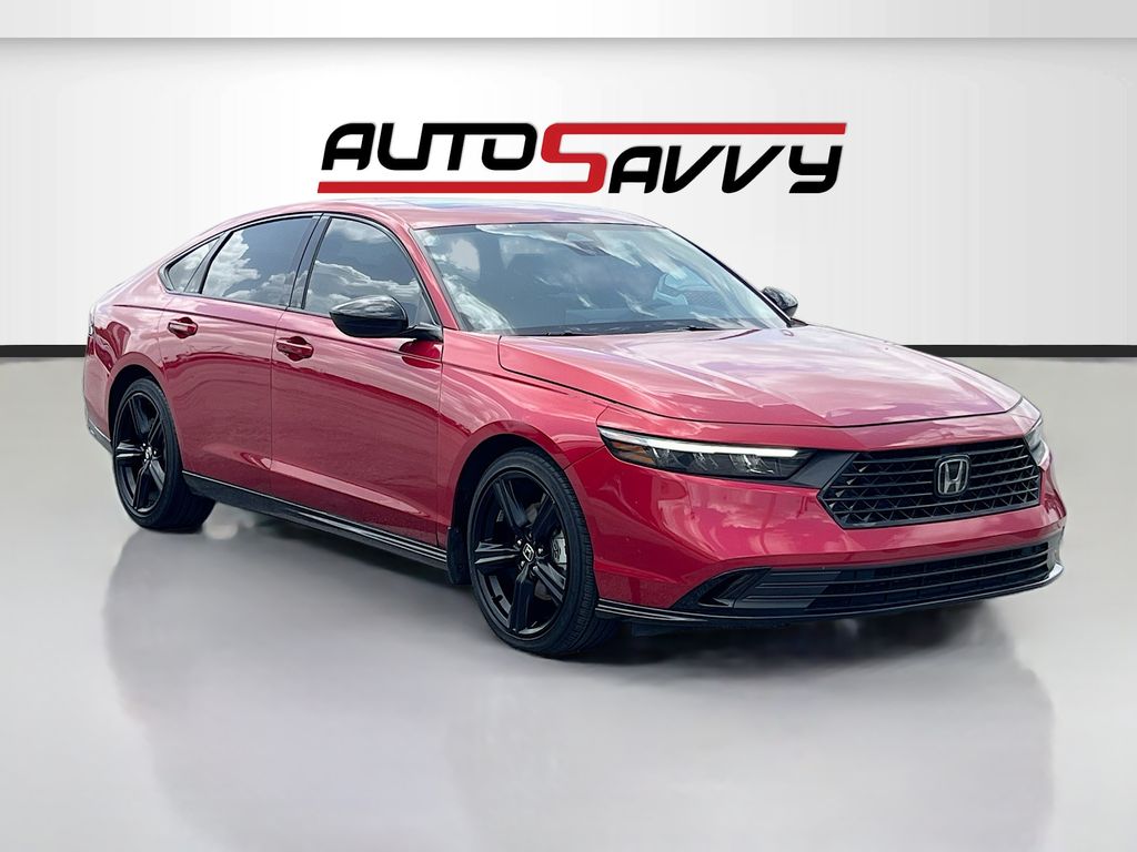 2025 Honda Accord Hybrid Sport-L Red at Classic Chevrolet Galveston