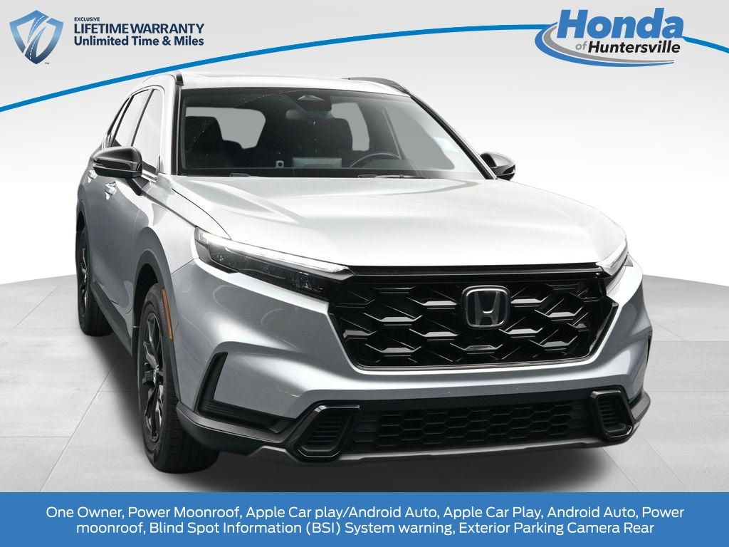 Solar Silver Metallic 2025 Honda CR-V Hybrid Sport FWD SUV / Crossover Front-Wheel Drive Continuously Variable Transmission