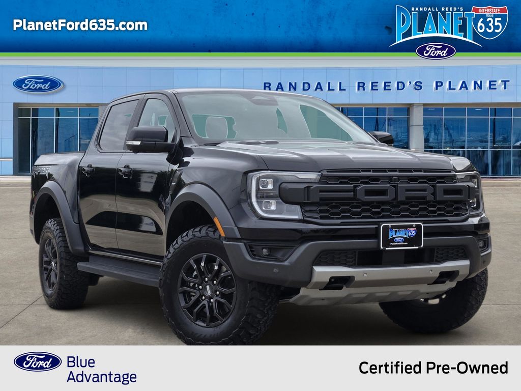 Shadow Black 2025 Ford Ranger Raptor SuperCrew 4WD Pickup Truck Four-Wheel Drive Automatic