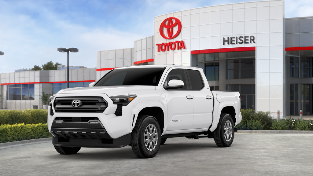 White 2026 Toyota Tacoma SR5 Double Cab 4WD Pickup Truck Four-Wheel Drive 8-Speed Automatic