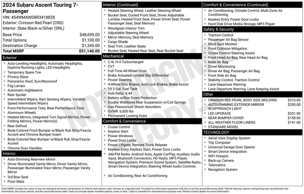 Certified Used 2024 Red Subaru Touring image 53