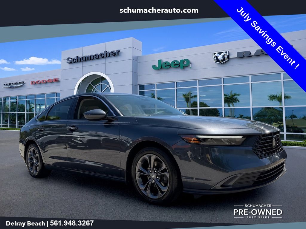 Meteorite Gray Metallic 2023 Honda Accord Sedan Front-Wheel Drive Continuously Variable Transmission