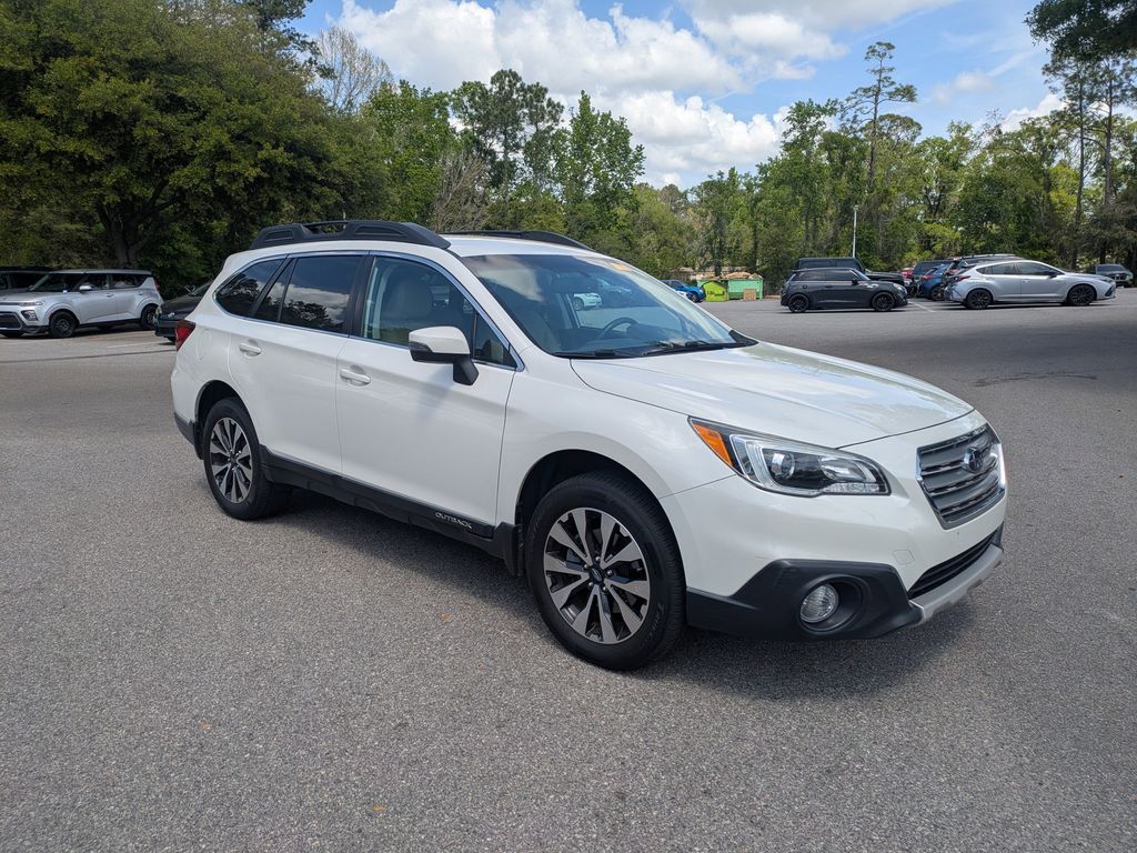 Crystal White Pearl 2015 Subaru Outback 2.5i Limited Wagon All-Wheel Drive Continuously Variable Transmission