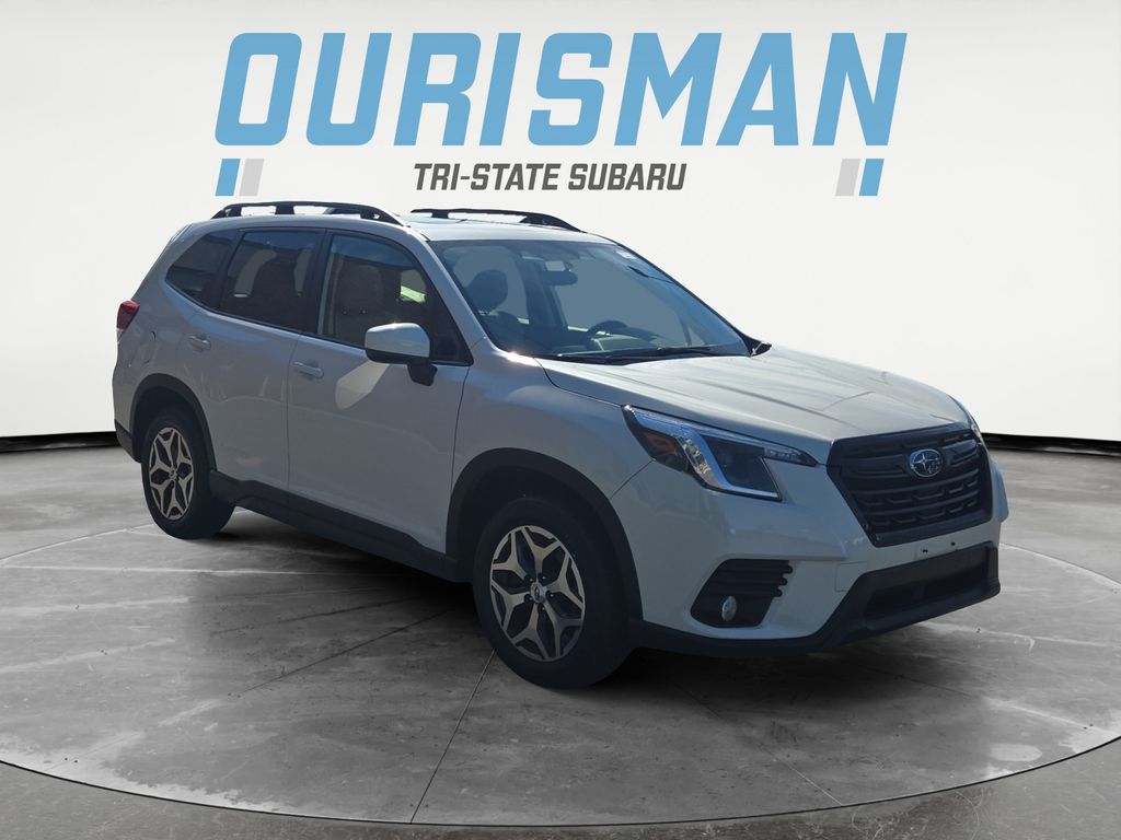 Crystal White Pearl 2023 Subaru Forester Premium Crossover AWD SUV / Crossover All-Wheel Drive Continuously Variable Transmission