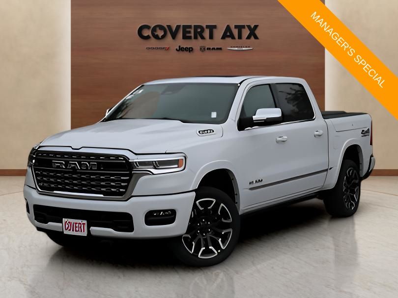 Bright White Clearcoat 2026 RAM 1500 Limited Crew Cab 4WD Pickup Truck Four-Wheel Drive 8-Speed Automatic