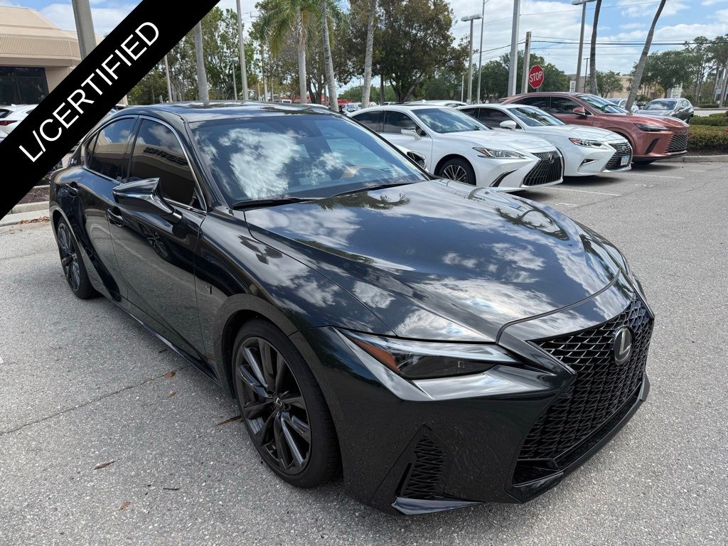 Black (Caviar) 2025 Lexus IS 350 F Sport Design RWD Sedan Rear-Wheel Drive 8-Speed Automatic