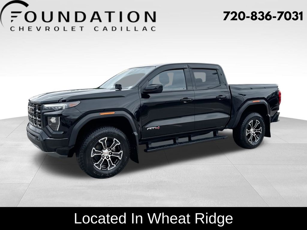 Onyx Black 2024 GMC Canyon AT4 Crew Cab 4WD Pickup Truck Four-Wheel Drive 8-Speed Automatic