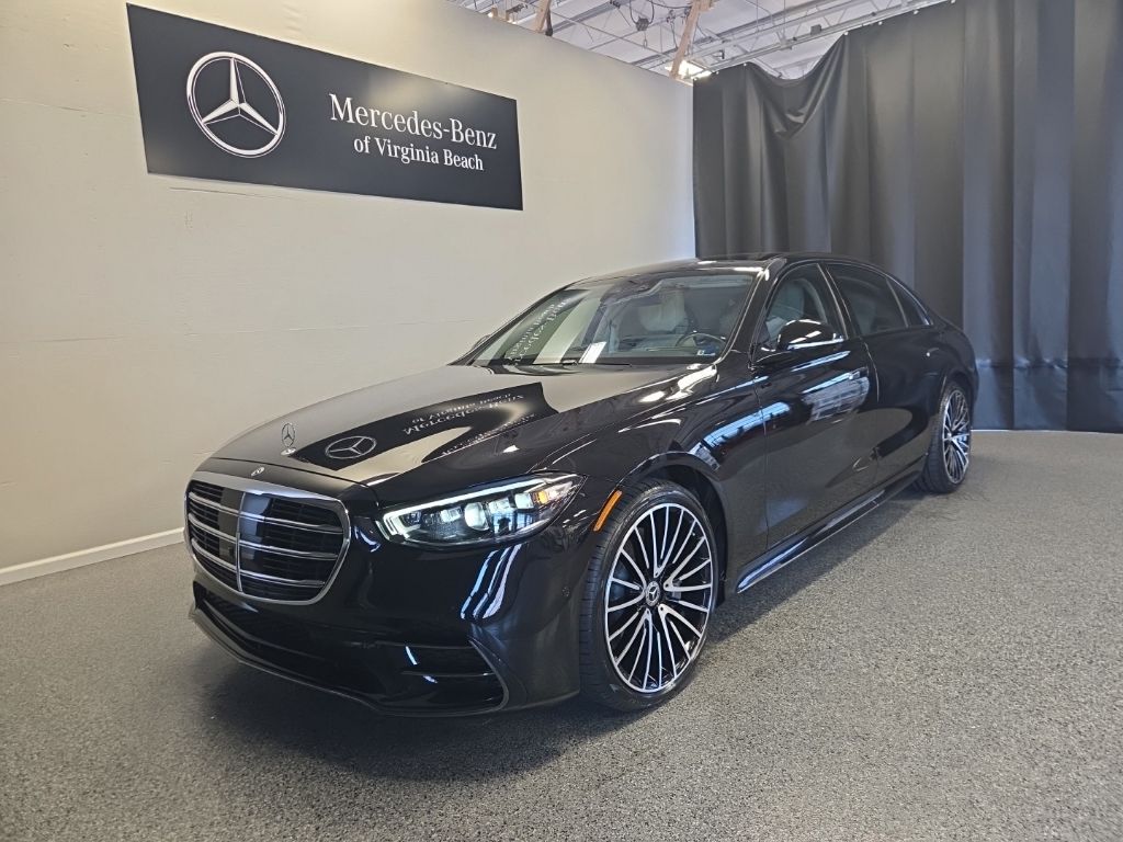 Obsidian Black Metallic 2024 Mercedes-Benz S-Class S 580 4MATIC Sedan All-Wheel Drive 9-Speed Automatic