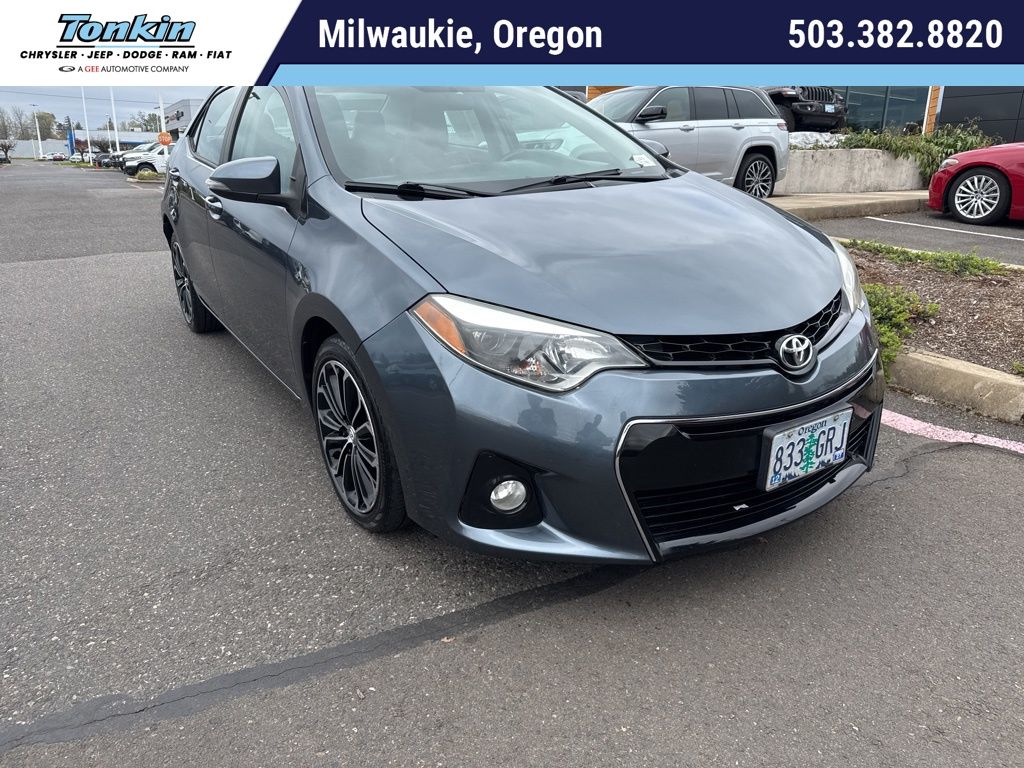 Slate Metallic 2015 Toyota Corolla S Plus Sedan Front-Wheel Drive Continuously Variable Transmission