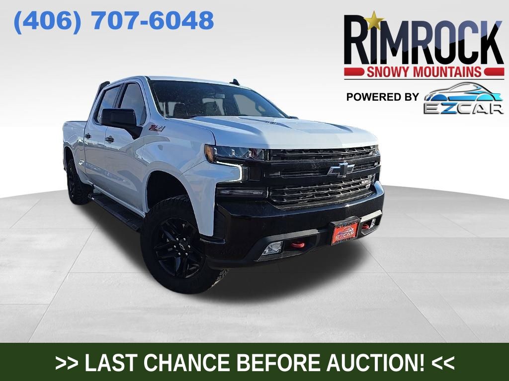 Summit White 2021 Chevrolet Silverado 1500 LT Trail Boss Crew Cab 4WD Pickup Truck Four-Wheel Drive Automatic