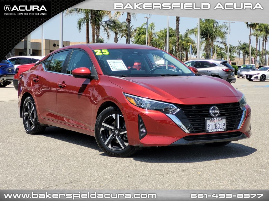 Red (Scarlet Ember Tintcoat) 2025 Nissan Sentra Sedan Front-Wheel Drive Continuously Variable Transmission