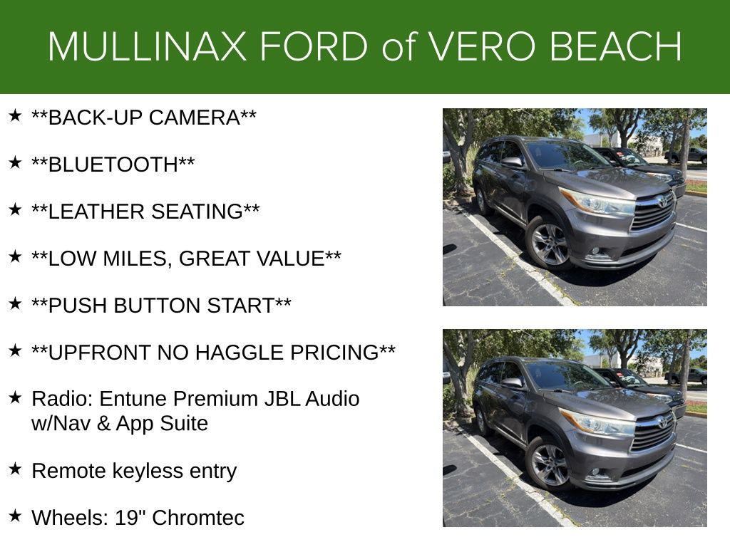 2014 Predawn Gray Mica Toyota Highlander Limited FWD SUV
