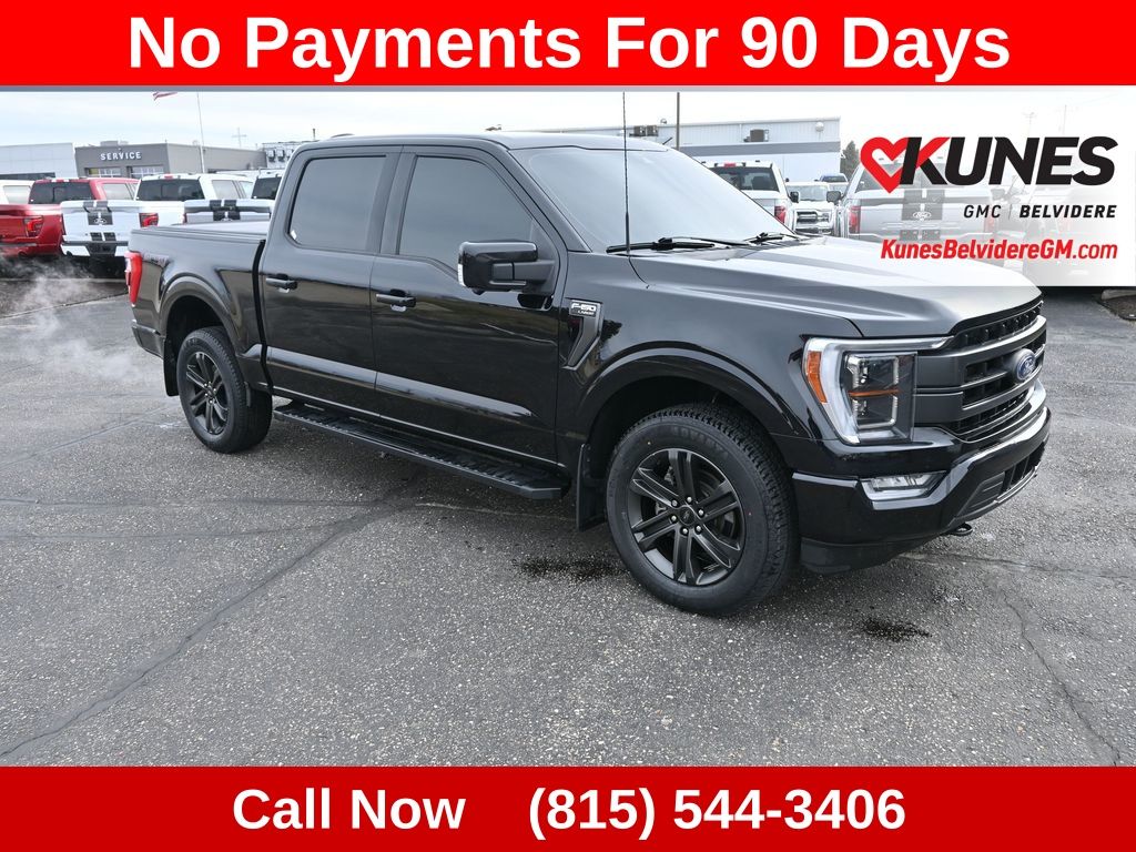 Black Metallic 2021 Ford F-150 Lariat SuperCrew 4WD Pickup Truck Four-Wheel Drive Automatic