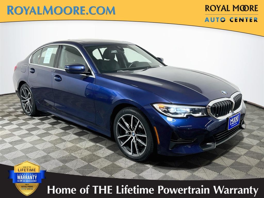 Mediterranean Blue Metallic 2019 BMW 3 Series Sedan All-Wheel Drive 8-Speed Automatic