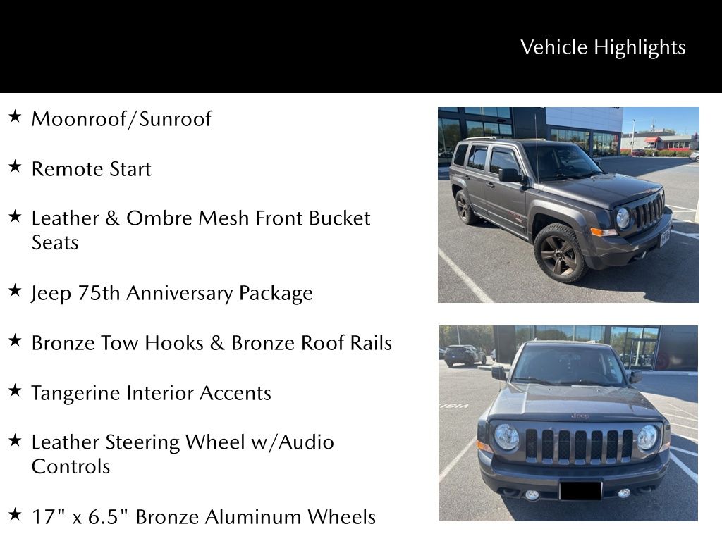 2017 Jeep Patriot 75th Anniversary Edition 4x4