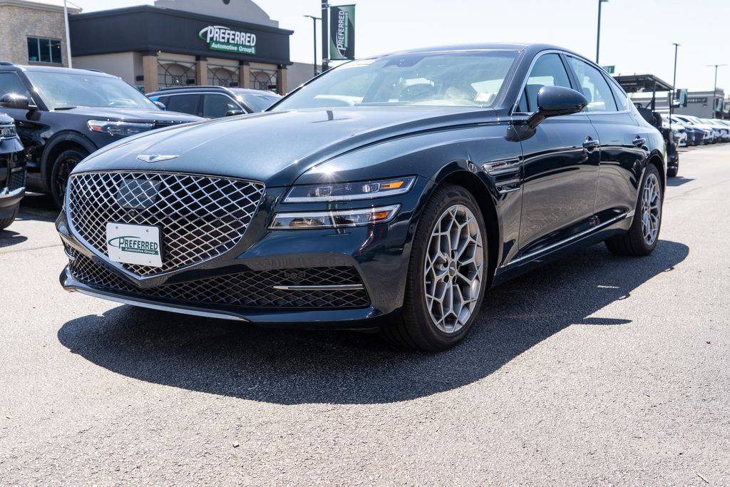 Tasman Blue 2022 Genesis G80 Sedan Rear-Wheel Drive 8-Speed Automatic