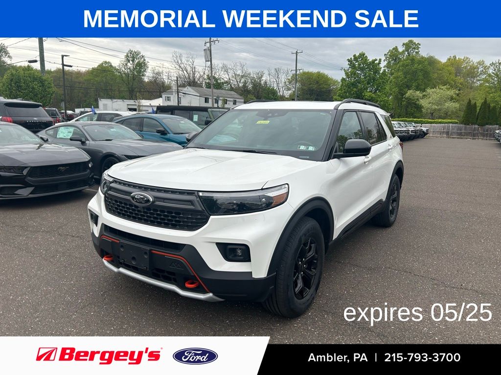 White Metallic 2023 Ford Explorer Timberline AWD SUV / Crossover All-Wheel Drive Automatic