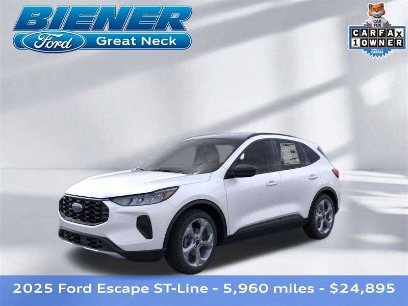 Star White Metallic TC 2025 Ford Escape ST-Line AWD SUV / Crossover All-Wheel Drive 8-Speed Automatic