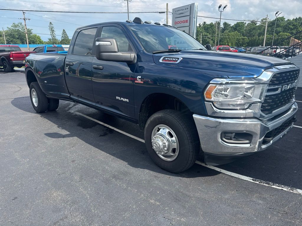 Patriot Blue Pearlcoat 2023 RAM 3500 Pickup Truck Four-Wheel Drive 6-Speed Automatic