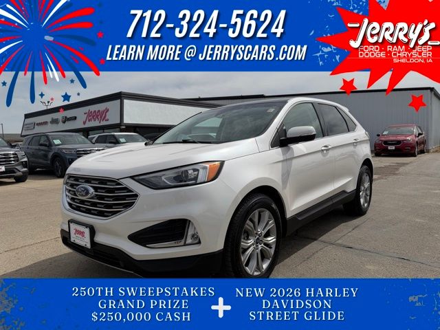 White Platinum 2019 Ford Edge Titanium AWD SUV / Crossover All-Wheel Drive 8-Speed Automatic