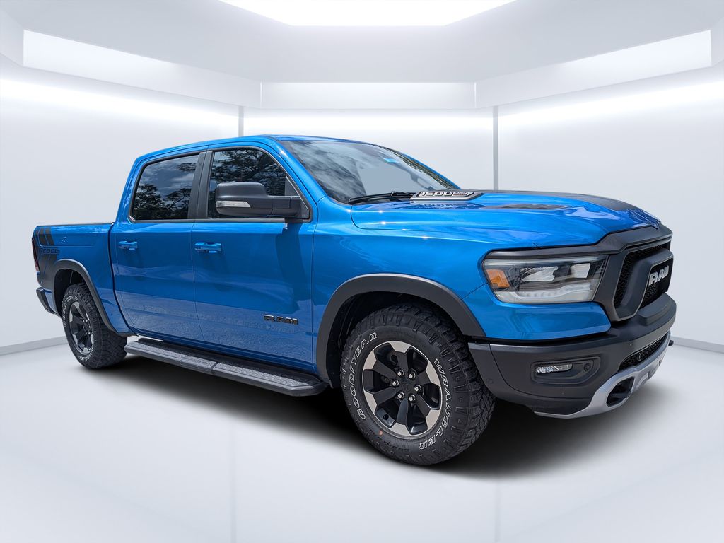 Hydro Blue Pearlcoat 2022 RAM 1500 Rebel Crew Cab 4WD Pickup Truck Four-Wheel Drive 8-Speed Automatic