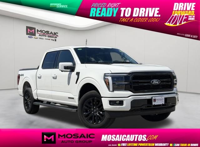 White Metallic 2025 Ford F-150 Pickup Truck Four-Wheel Drive Automatic
