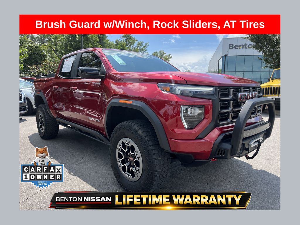 Volcanic Red Tintcoat 2023 GMC Canyon Pickup Truck Four-Wheel Drive 8-Speed Automatic