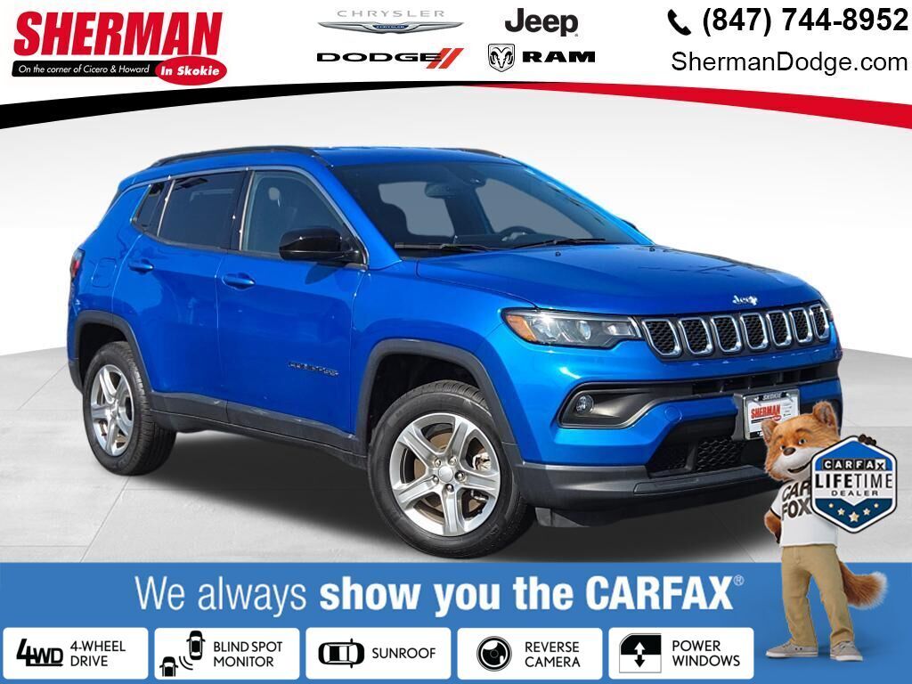 Hydro Blue Pearlcoat 2024 Jeep Compass SUV / Crossover Four-Wheel Drive 8-Speed Automatic