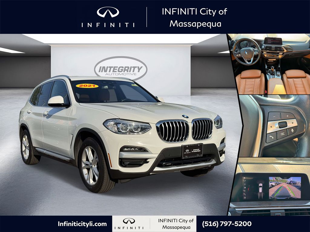 Alpine White 2021 BMW X3 xDrive30i AWD SUV / Crossover All-Wheel Drive 8-Speed Automatic