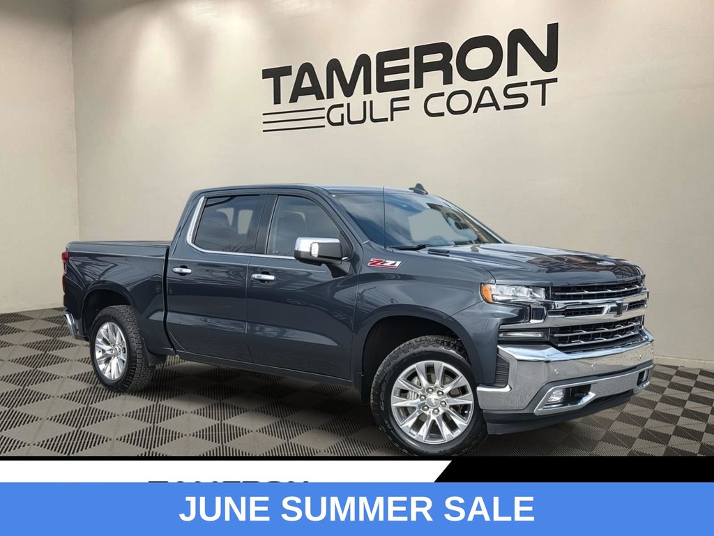 Shadow Gray Metallic 2022 Chevrolet Silverado 1500 LTZ Crew Cab 4WD Pickup Truck Four-Wheel Drive Automatic