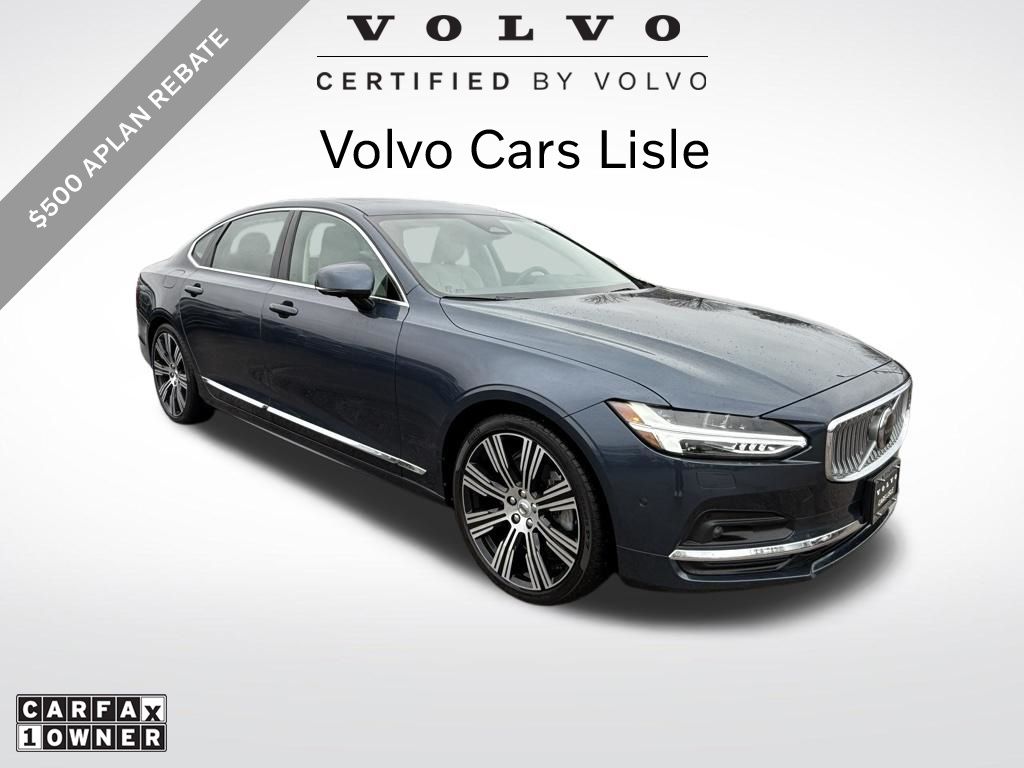 Denim Blue Metallic 2023 Volvo S90 B6 Plus AWD Sedan All-Wheel Drive Automatic