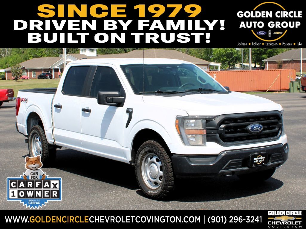 Oxford White 2023 Ford F-150 XL SuperCrew 4WD Pickup Truck Four-Wheel Drive Automatic