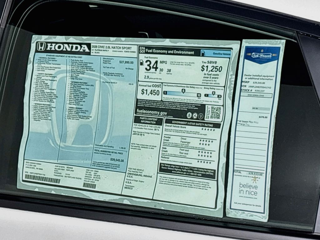 2026 Honda Civic Sport
