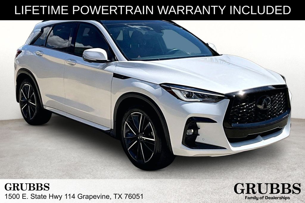 Radiant White 2023 INFINITI QX50 SUV / Crossover Front-Wheel Drive Continuously Variable Transmission