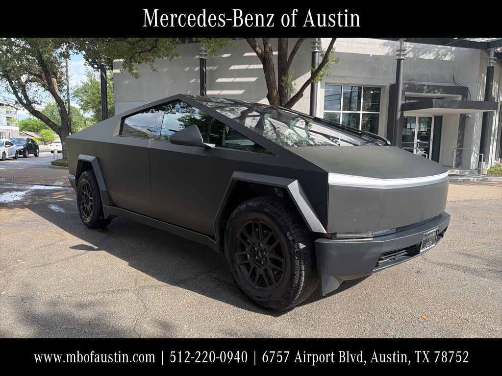 Silver 2024 Tesla Cybertruck Cyberbeast Crew Cab AWD Pickup Truck All-Wheel Drive 1-Speed Automatic