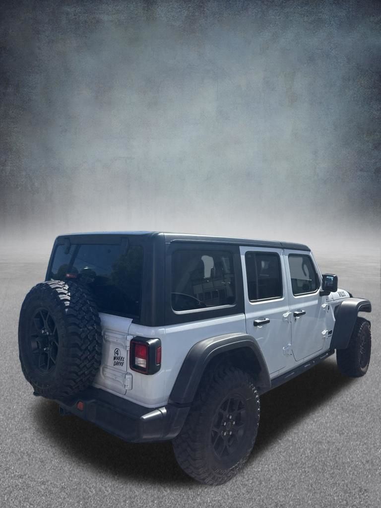 2025 Bright White Clearcoat Jeep Wrangler Willys 4X4 SUV