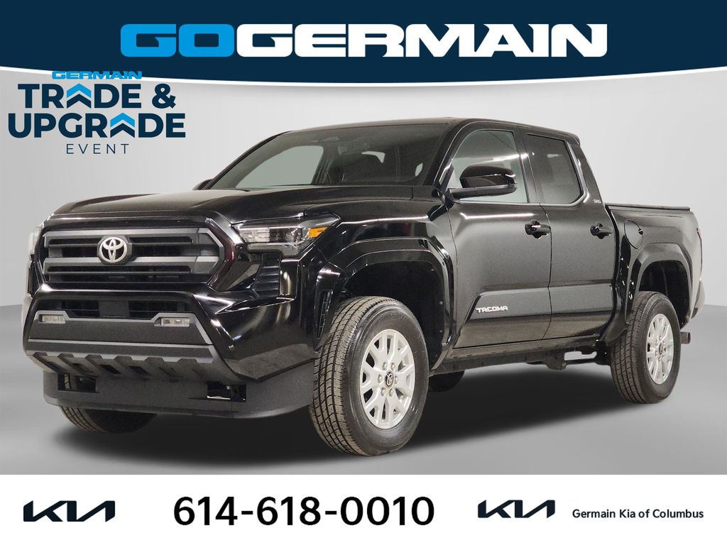 Black 2026 Toyota Tacoma SR5 Double Cab 4WD Pickup Truck Four-Wheel Drive 8-Speed Automatic