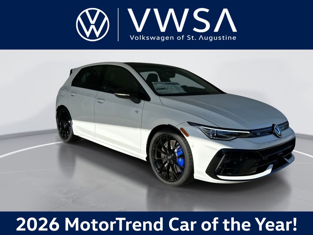 Pure White 2026 Volkswagen Golf R 4Motion Hatchback All-Wheel Drive 7-Speed Dual Clutch