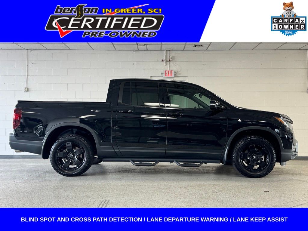 Crystal Black Pearl 2025 Honda Ridgeline Pickup Truck All-Wheel Drive 9-Speed Automatic