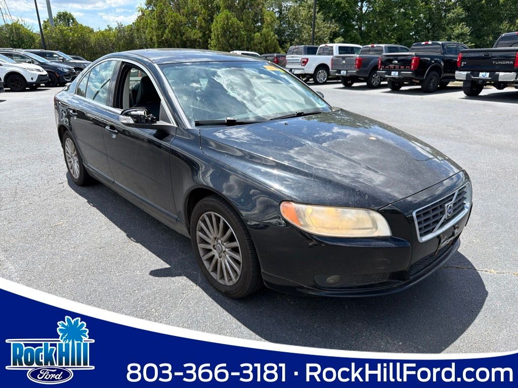 Black 2008 Volvo S80 Sedan Front-Wheel Drive 6-Speed Automatic
