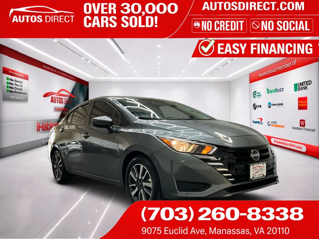 Gray (Gun Metallic) 2023 Nissan Versa SV FWD Sedan Front-Wheel Drive Continuously Variable Transmission